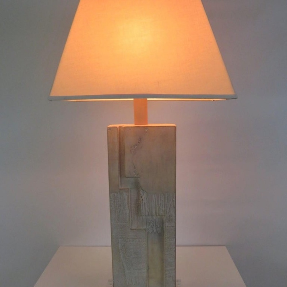 Casual Lamps of California Brutalist Modern Lucite Plinth Table Lamp 1988 - Picture 10 of 13